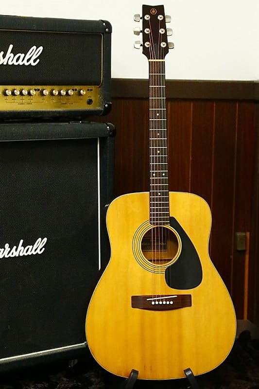 1974 made Vintage Acoustic Guitar Yamaha FG-180J Rare Black