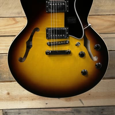 Heritage  Standard H-535 Semi-Hollow Electric Guitar Original Sunburst w/ Case image 2
