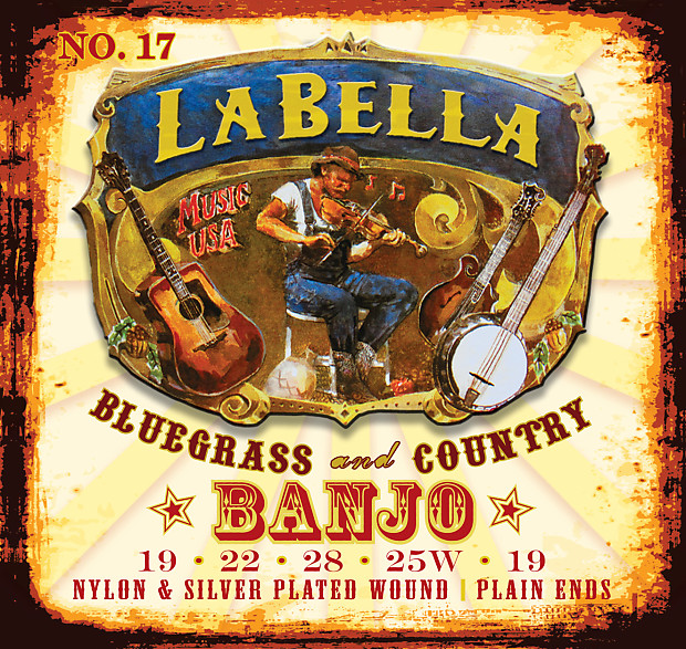 La Bella LB17 Nylon and SIlver Wound Banjo Strings imagen 1