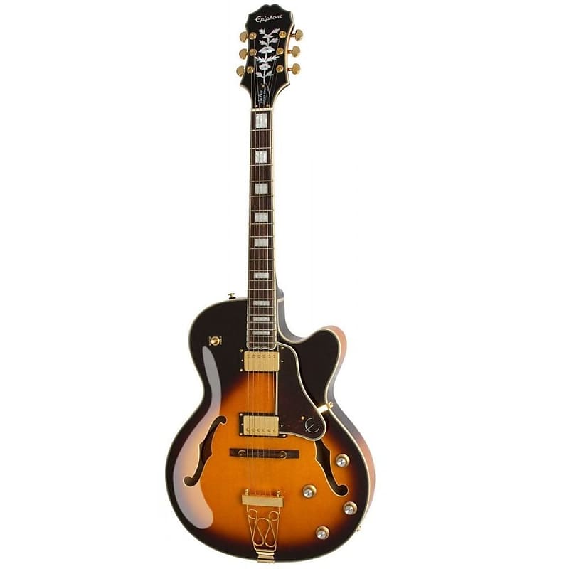 Epiphone Joe Pass Emperor-II Pro Electric Guitar, Vintage Sunburst image 1
