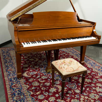 1990 Steinway 5'7" Model M Grand Piano | Satin Walnut image 3
