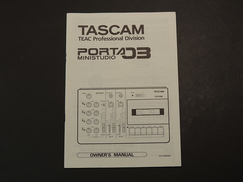 TASCAM 2024 PORTA 03 Ministudio MKII Analog Cassette Recorder PORTA03 With Manual