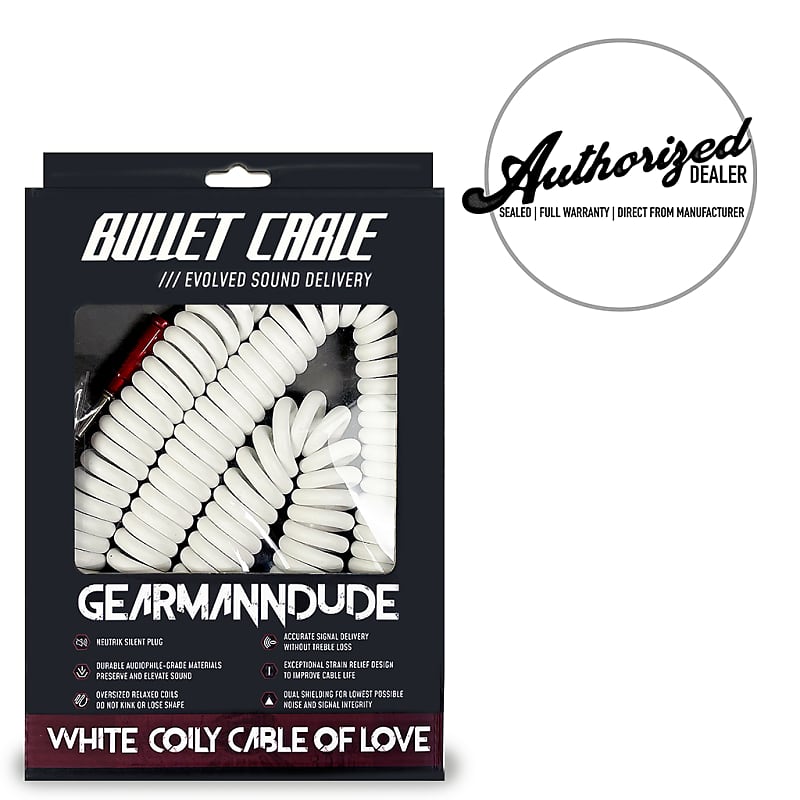 Bullet Cable Coil GEARMANNDUDE Signature ''White Coily Cable of Love'' | 30 image 1
