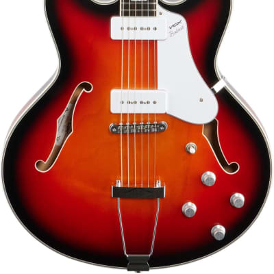 Vox Bobcat V90 Semi-hollowbody Electric Guitar (with Case), Sunburst image 3