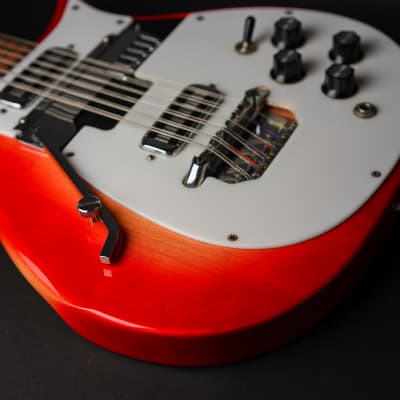 1967 Rickenbacker 456 6/12 Convertible Fireglo Finish Electric Guitar w/OHSC image 8