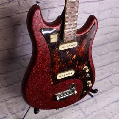 Vintage 1967 NORMA EG-470-2 - Red Sparkle Guitar- REPAIR image 4