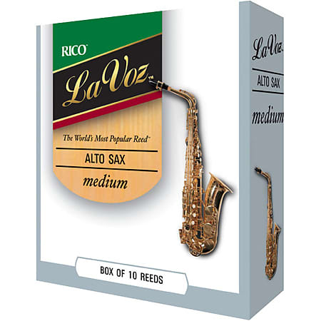 Rico Anches La Voz pour saxophone alto, force Medium, pack de 10