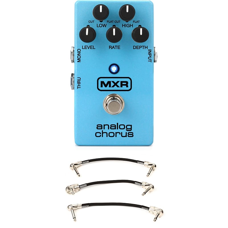 MXR M234 Analog Chorus Pedal with 3 Patch Cables