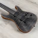 ESP USA M-7 Baritone 7-String Guitar, Ebony Fretboard, See-Thru Black