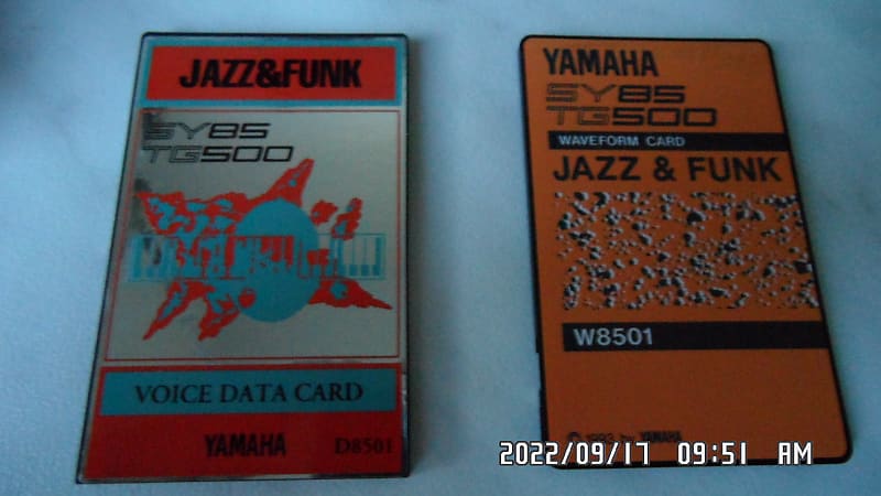 Yamaha TG 500 and SY 85 ROM Jazz & Funk card set 8501 | Reverb