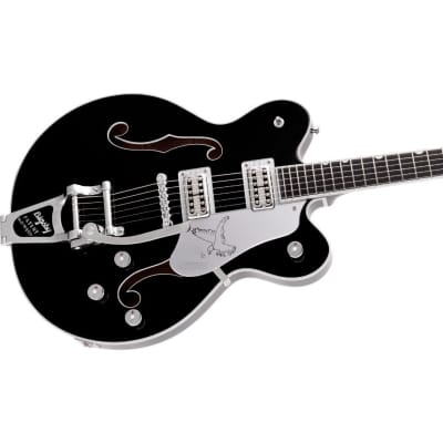 Gretsch G6636TSL Players Edition Silver Falcon Center Block Double-Cut 6-String Right-Handed Electric Guitar with String-Thru Bigsby (Black) image 4