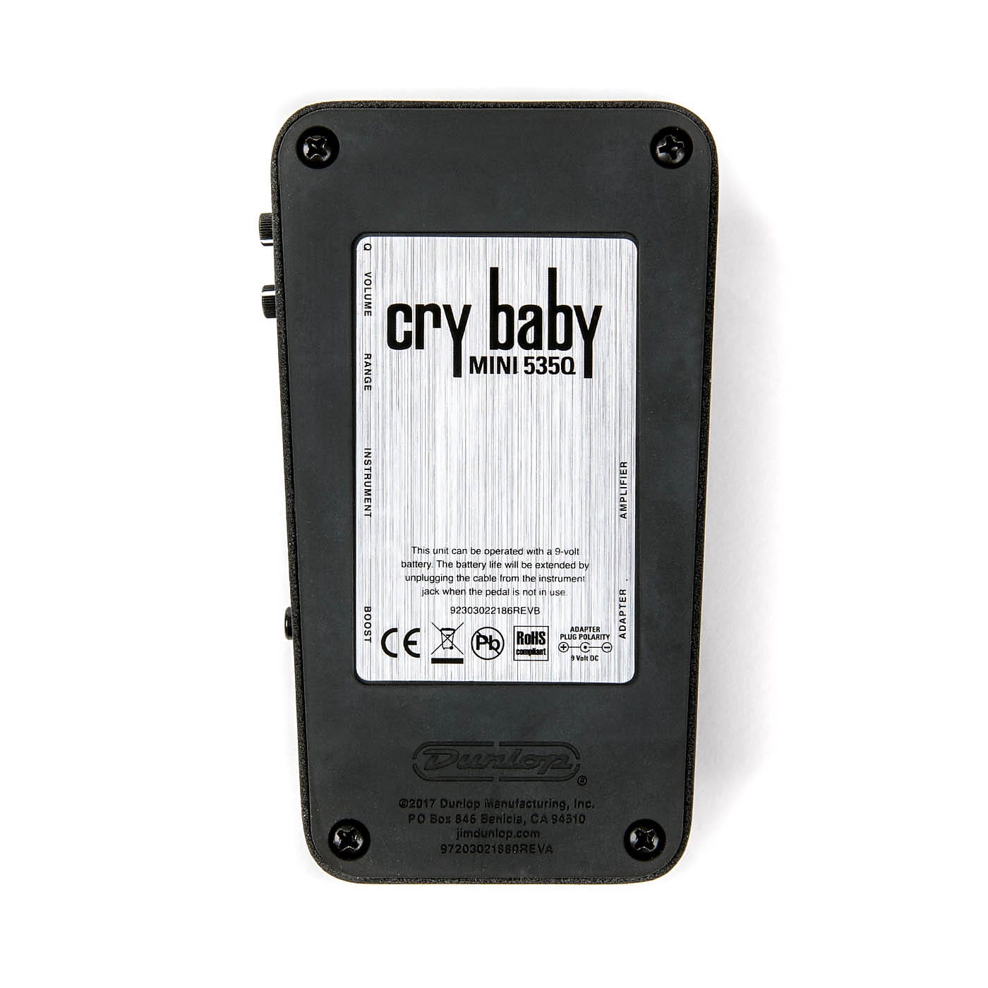 Dunlop CBM535Q Cry Baby Mini 535Q Wah Effects Pedal