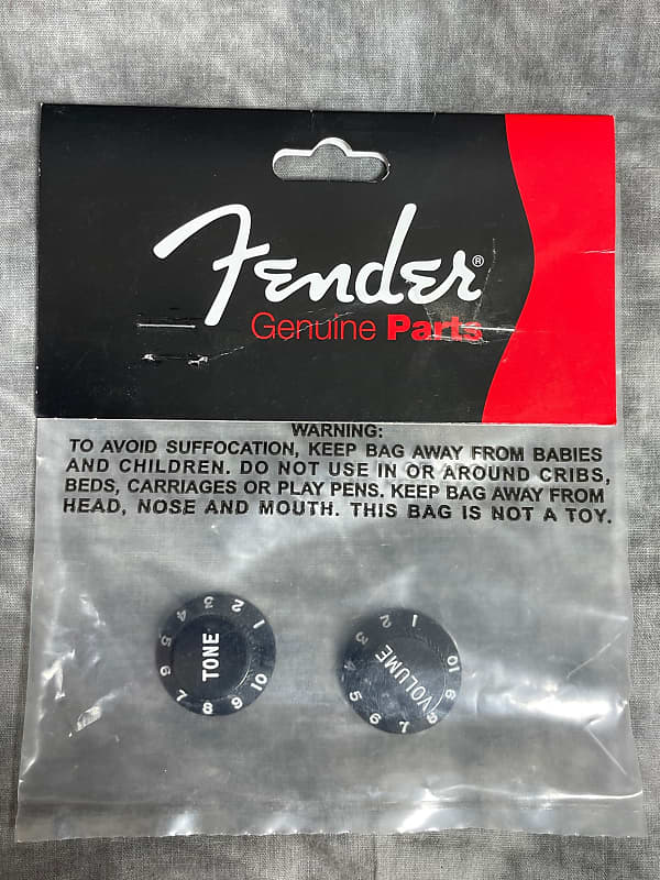 Fender Mustang Bass Volume/Tone Control Knobs Two Sets Reverb