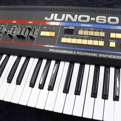 Roland JUNO-60 Synthesizer Used No problem for normal use AC 100V With bag image 5