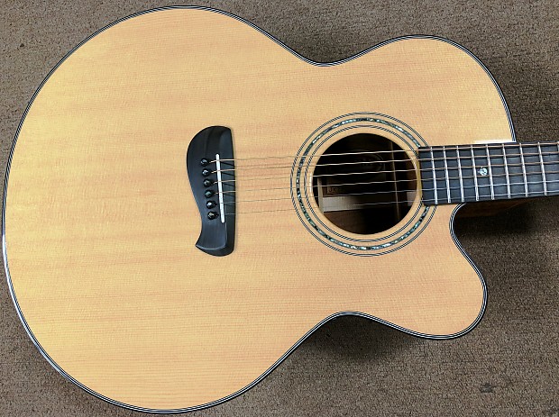 Tacoma USA Made JK28C Koa Jumbo Cutaway 6 String Acoustic Electric