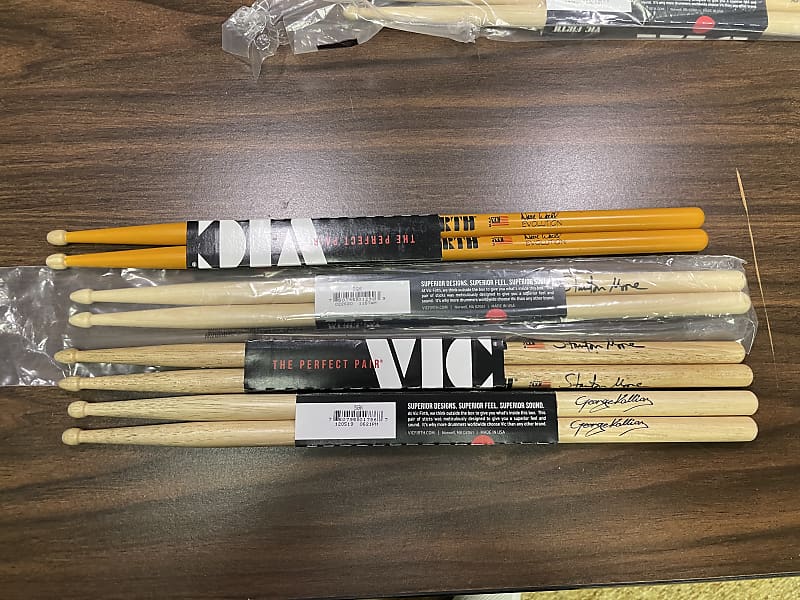 4 Pairs Of Vic Firth Signature Drum Sticks - Weckl, Moore, Kollias - 3 New Sets. image 1