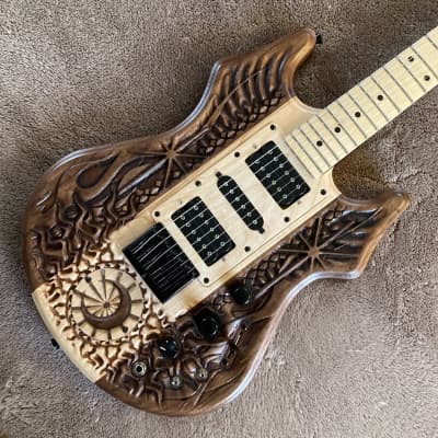 Dark Star Guitar Carved  2024 Woodruff Custom - DiMarzio, Schaller, Preamp, Walnut image 2