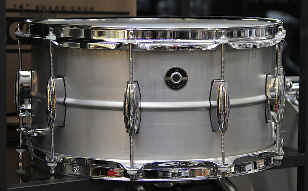 Q Drum Co. Gentleman's Series 7x14" Aluminum 8-Lug Snare Drum image 1