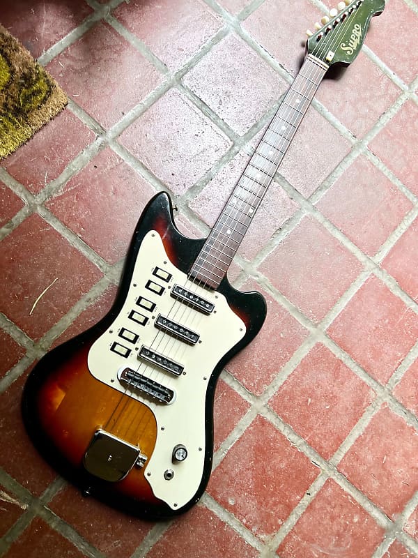 Vintage Supro Lexington Baritone Guitar w/Waterslide Guitars Reverb