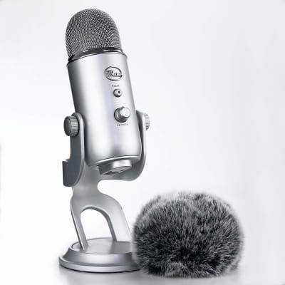 Microphone Furry Windscreen Muff - Mic Wind Cover Fur Pop Filter As Foam Cover For Blue Yeti, Blue Yeti Pro Usb Condenser Mic image 5