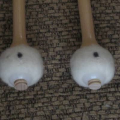 ONE pair new old stock Regal Tip 601SG, GOODMAN # 1, TIMPANI MALLETS HARD, inner wood core covered with first quality white damper felt, hard rock maple haandles / shaft (includes packaging) image 9