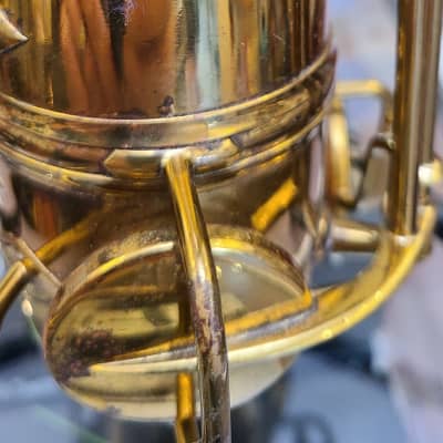 Conn 30M Tenor Saxophone Vintage w/ Selmer Paris Neck & C Star Paris Mouthpiece '35-'43 Gold Lacquer image 19
