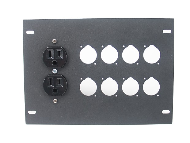 Elite Core Audio FBL-PLATE-8+AC Plate for FBL Floor Box with AC Duplex - No Connectors image 1