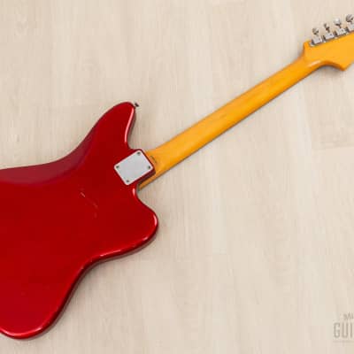2002 Fender Jaguar ‘62 Vintage Reissue Left-Handed JG66-85L Candy Apple Red + Headstock, Japan CIJ image 13
