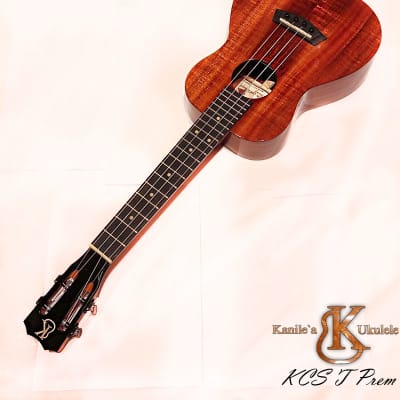 Kanile a KCS T Prem TRU-R Tenor ukulele with Premium Hawaii Koa wood #20426 Natural / High Gloss image 5
