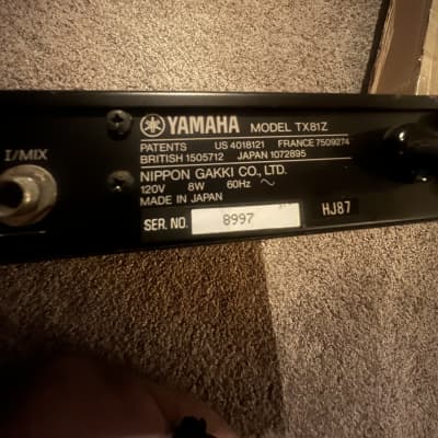 Yamaha TX81Z Rackmount FM Synthesizer Tone Generator 1987 - 1988 - Black image 8