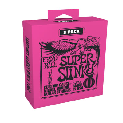 Ernie Ball 3223 Super Slinky Nickel Wound Guitar Strings 3-Pack (9-42) image 7