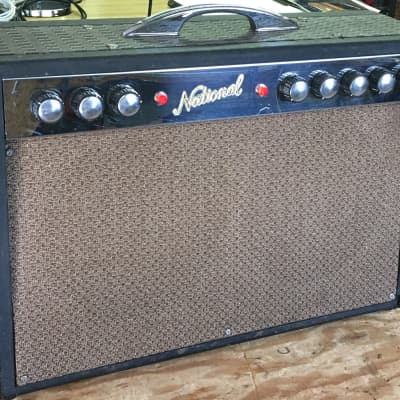 1964  National Glenwood 90 Guitar Amp, Top of the Valco line,  2-12, black-gray, 35 watts + Schematic image 2