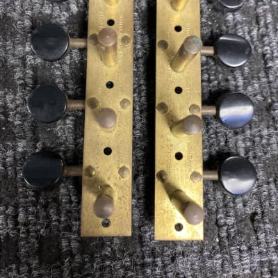 Waverly Mandolin tuners set 1920-1930’s  - Gold tone / brass image 2