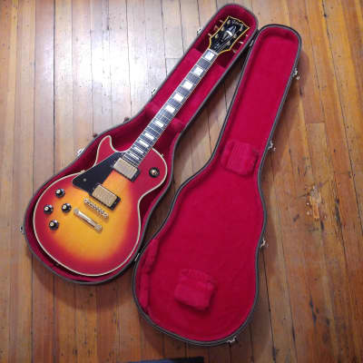 Gibson Les Paul Custom Left-Handed Cherry Sunburst #182322 Norlin-Era w/Gibson Case image 2