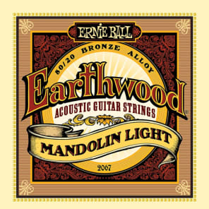 Ernie Ball 2067 Earthwood 80/20 Bronze Light Mandolin Strings w/ Loop End (09 - 34)
