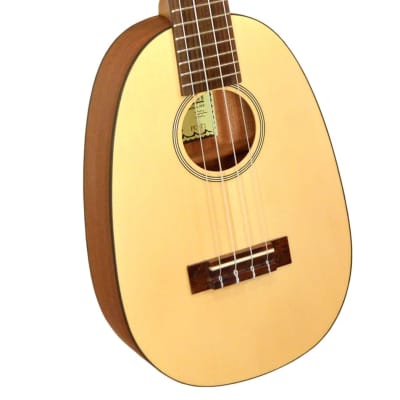 Makai  PC-71 Solid Spruce Top Concert Pineapple Body Style Ukulele with Black Binding for sale