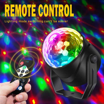 Luditek Sound Activated Party Lights with Remote Control Dj Lighting, Disco  Ball Strobe Lamp 7 Modes Stage Light for Home Room Dance Parties Birthday