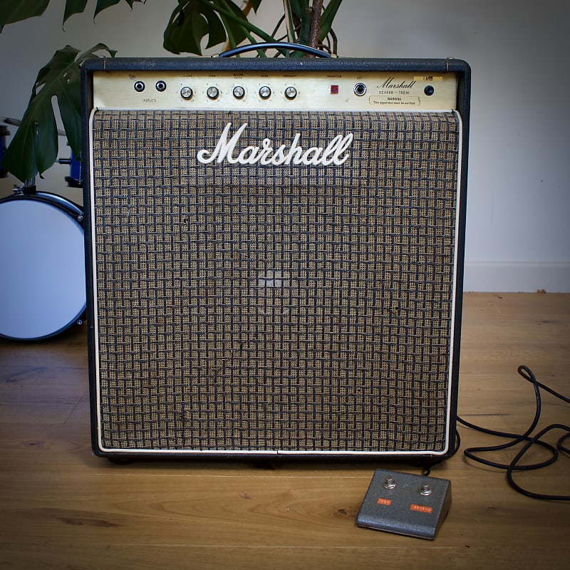 Marshall 2046 Reverb Trem 1972 Black Tolex and basket weave Reverb