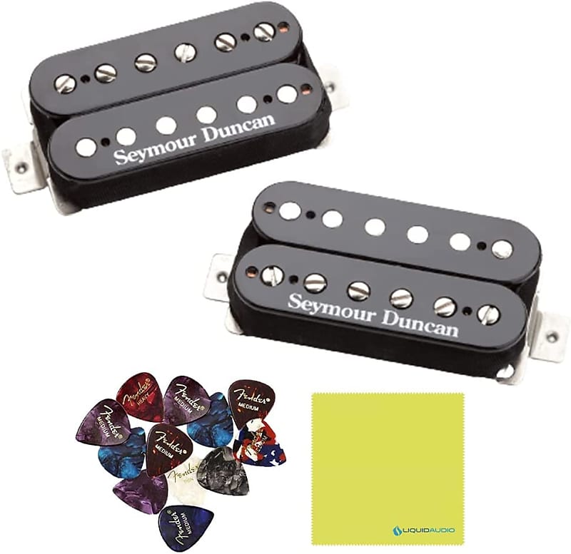 eymour Duncan JB and Jazz Set Guitar Pickup Bundle w/ 12 x Picks & Liquid  Audio Polishing Cloth - Versatile Tones, Classic Rock, Blues, and Metal