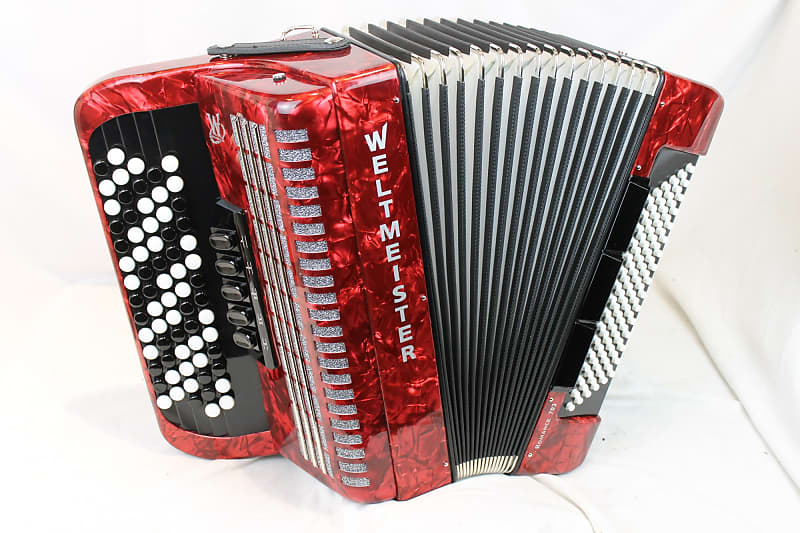 6773 - Certified Pre-Owned Red Weltmeister Romance 703 Chromatic Button Accordion C LMM 70  96 image 1