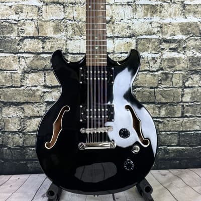 Dean Boca 12-String Semi-Hollowbody Electric Guitar - Black (Used) for sale
