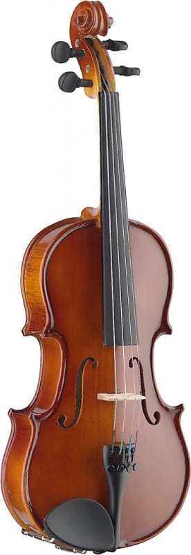 3/4 solid maple violin with ebony fingerboard and standard-shaped soft case image 1