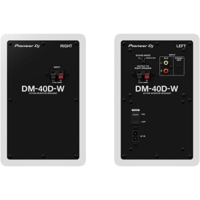 Pioneer DM-40D 4-Inch Active Powered Desktop Monitor Speaker Pair, White image 3