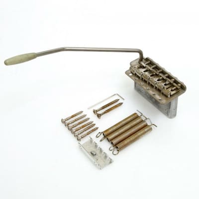 NEW Q-Parts AGED COLLECTION Tremolo for '57 Strat Steel Saddles & Block, DISTRESSED NICKEL image 2