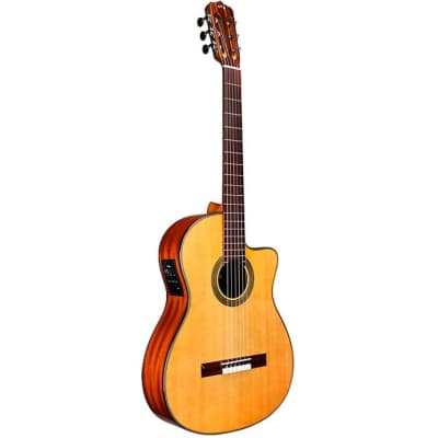 Cordoba Fusion 12 Natural Cedar Top Classical Acoustic-Electric Guitar Natural image 2