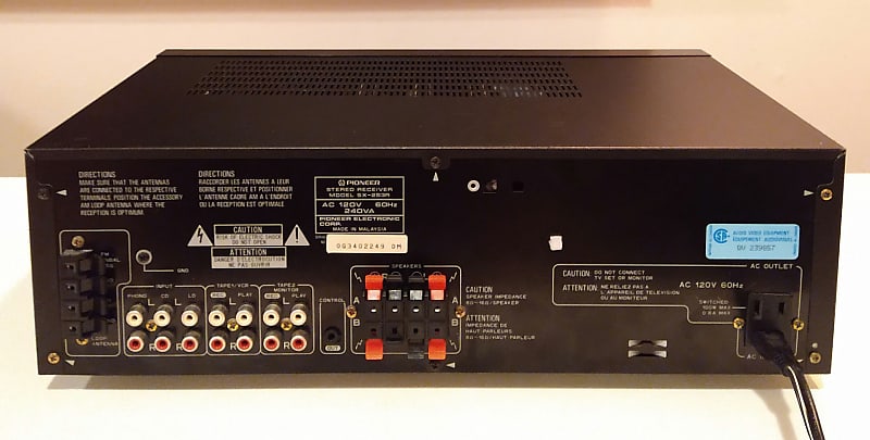 Pioneer AV Am/Fm Stereo Receiver Amplifier Model SX-253R - 2024 Ships Free