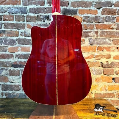 Carlo Robelli CBW4134CR Acoustic Guitar (2000s - Cherry Red) image 8
