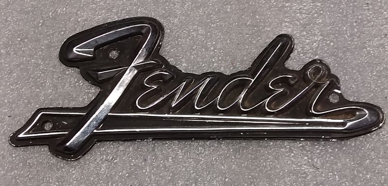 Fender Amp / Case Metal Logo 60s - Chrome | Reverb