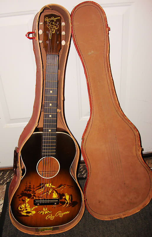1956 Roy Rogers Harmony H600 Parlor Guitar Orig Case PLAYER image 1