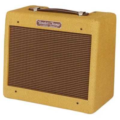 Fender 57 Custom Champ 120V 5W Hand-Wired All-Tube Guitar Combo Amplifier with 8-Inch 4-Ohm Weber Special Design Alnico Speaker (Lacquered Tweed) image 3